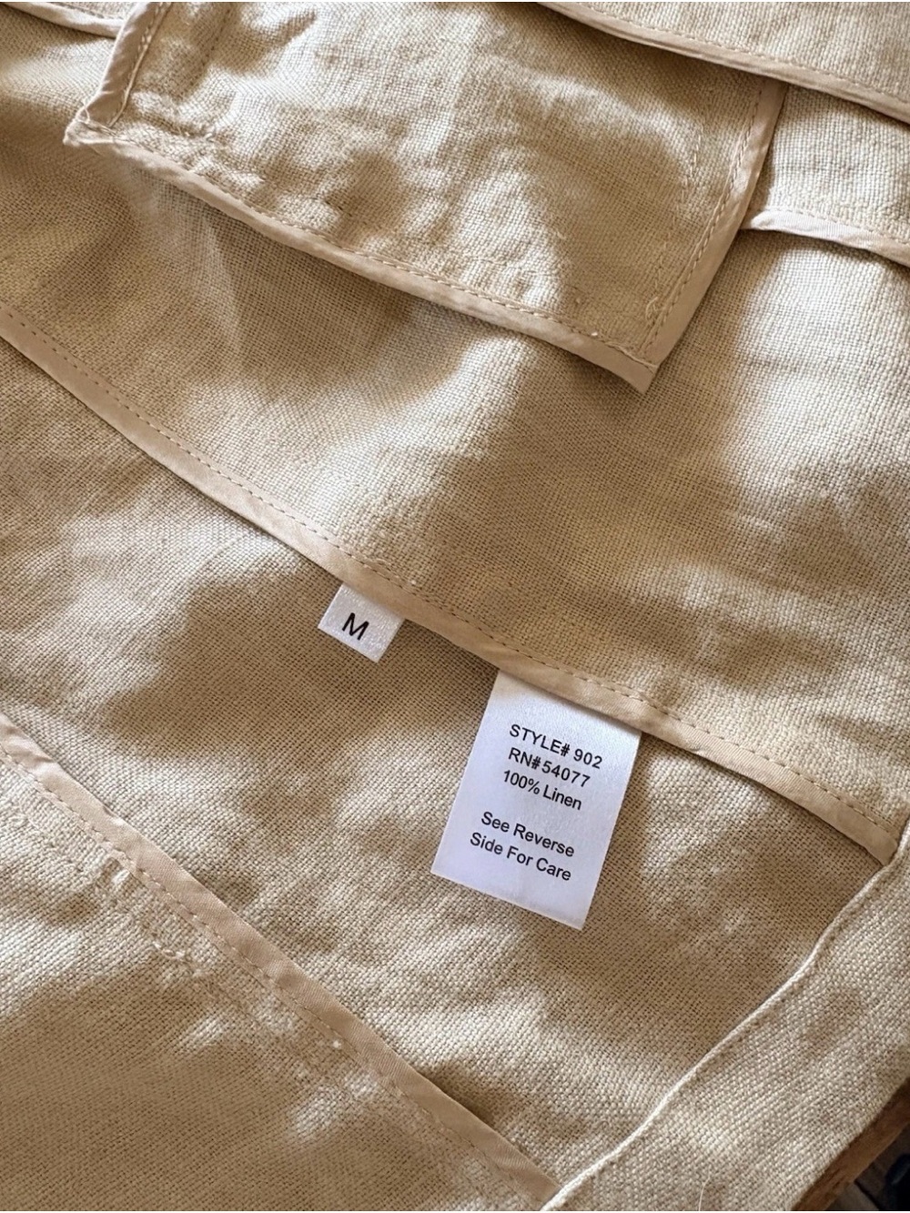 Cabi Safari so Good Natural 100% Linen Short-Sleeve Blazer Jacket - Picture 7 of 8